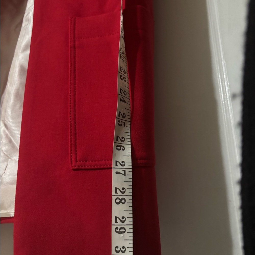 Zara Vibrant Red Open Front Vest - Picture 8 of 11